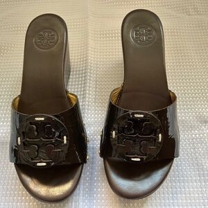Tory Burch - Patent Leather Platform Mules Size 6